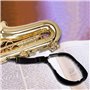 Sangle rembourrée pour saxophone Sax Strap avec crochet en métal, Sangle de Portage Noir