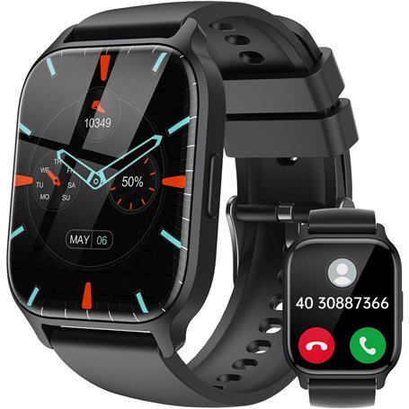 LLKBOHA Montre Connectée Homme Femme avec Appel Bluetooth