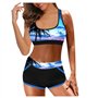 SANFASHION Été Maillots de Bain Femme Classique Vintage Point d'onde Rétro Bikinis 2 Pièces Amincissante Plage (L