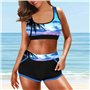 SANFASHION Été Maillots de Bain Femme Classique Vintage Point d'onde Rétro Bikinis 2 Pièces Amincissante Plage (L, Noir uni)