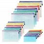 18 pièces Pochette Plastique Zippée A4+A5+A6