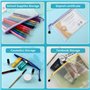 18 pièces Pochette Plastique Zippée A4+A5+A6,Pochette Document Zippée,Pvc Transparentes Document Dossier, Pochette Zippée adapté