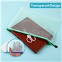18 pièces Pochette Plastique Zippée A4+A5+A6,Pochette Document Zippée,Pvc Transparentes Document Dossier, Pochette Zippée adapté