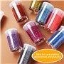 32 Pièces Poudre Brillante, Paillettes pour Loisirs Creatifs pour Les Enfants et Adultes, Utilisé pour faire des cartes, des déc