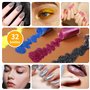 32 Pièces Poudre Brillante, Paillettes pour Loisirs Creatifs pour Les Enfants et Adultes, Utilisé pour faire des cartes, des déc
