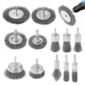 BUCOMTU 12 pièces de Brosse Métallique pour Perceuse