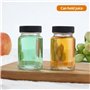 BUCOMTU 10 Mini Bouteilles Verre 60ml, Flacon Verre réutilisable avec étiquettes et stylo pour le tri des boissons, pots à condi