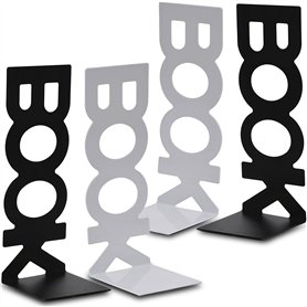 Serre Livres en Métal 2 Paires Serre-Livres pour étagères pour Bureaux