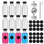 12 Mini Bouteille Verre，Bouteilles Miniatures Réutilisables 60ml