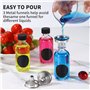 12 Mini Bouteille Verre，Bouteilles Miniatures Réutilisables 60ml,Petite Bouteille en Verre Vide avec entonnoir,étiquette,brosse 