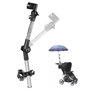 Nikou Porte Parapluie Poussette, Support De Parapluie De Vélo, 360 ° Réglable Extérieur Extensible Connecteur pour Vélo Bébé Pou