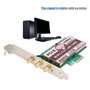 ASHATA Carte Wi-FI Double Bande 450 Mbps, Adaptateur PCI Express sans Fil Carte réseau Wi-FI pour Ordinateurs de Bureau pour XP 