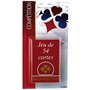 Lot de 2 Jeux de 54 cartes - Bleu et Rouge Gauloise - Cartonnées Plastifiées Sous blister - 4 index standards - portraits frança