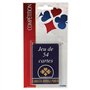 Lot de 2 Jeux de 54 cartes - Bleu et Rouge Gauloise - Cartonnées Plastifiées Sous blister - 4 index standards - portraits frança