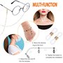 6pcs Chaîne de lunettes lanière de lunettes Cordon Lunettes Perles Lunettes à chaînes perlées chaîne de masques chaîne de lunett