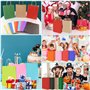 Vexillic Sac Cadeaux en Papier Kraft, 28 Pièces Coloré Sacs Cabas avec Poignée, Petit Sachet Cadeau pour Anniversaire Fêtes Mari