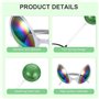 JJiaoLinin 4 Pièces Costume Alien Lunettes de Soleil avec Lentilles Arc-en-Ciel Antenne Martienne Bandeau, Accessoires pour dégu
