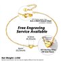 Silvora Bracelet Maille de Cheville Or Jaune Chaine Femme Argent 925 Pied Pendentif Coeur Graver Bracelet Maille de Cheville Fil