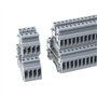 BIlinli 50 Pcs UKK3 Rail DIN Double Niveau Bornier Terminal 500V 25A 28-12AWG Gris pour La Maison Électroménager Circuits Électr