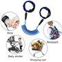 2PCS Laisse De Sécurité Pour Enfants, Bébé Anti-Perdu Poignet, Ande De Poignet En Coton Respirant à Rotation à 360 °, 1.5M (Roug