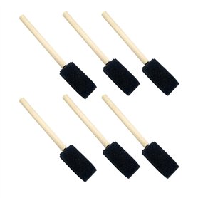 Tabanzhe Lot de 6 pinceaux éponge de peinture avec poignées en bois
