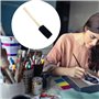 Tabanzhe Lot de 6 pinceaux éponge de peinture avec poignées en bois, pinceaux en mousse de précision pour peinture acrylique, tr