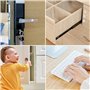Comzantor Amortisseur Porte Placard, Butee de Porte Adhesive, Patin Silicone Transparent, Patin Autocollant Verre, Amortisseur e