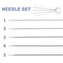 Labmilon Kit Nettoyage Aérographe, Set di Pulizia per Aerografo, Aérographe Pistolet Lavage Nettoyage Outils avec Support, 5 Bro