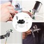 Labmilon Kit Nettoyage Aérographe, Set di Pulizia per Aerografo, Aérographe Pistolet Lavage Nettoyage Outils avec Support, 5 Bro