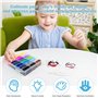 Cigrubo 6300 Kit de Perle a Repasser, 24 Couleurs 5mm Fusible Perles Bricolage Avec Boîte De Rangement, Plaque Perle Papier à Re