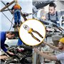 Riloventa 3 Pièces Pince Electricien, Pince a Bec avec poignée ergonomique, Pince Universelle, Jeu de Pince, Pince a Bec Coudée,