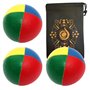 Lot de 3 balles de jonglage Pro Cascade Classic 115 g – Balles de jonglage Thud et sac – Multicolore