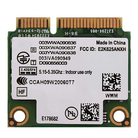 Intel Dual Band Wireless-AC 6250 Adaptateur Réseau PCI Express Half Mini Carte Réseau PCI-E sans Fil WiFi 300Mbps Dual Band 2.4G