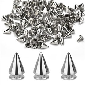 OTTYMO 120 Pcs Rivets Coniques en Métal Rivet Cône à Visser Rivet Tête Conique Rivets Décoratifs Antirouilles Rivet Jeans de Sty