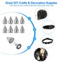 OTTYMO 120 Pcs Rivets Coniques en Métal Rivet Cône à Visser Rivet Tête Conique Rivets Décoratifs Antirouilles Rivet Jeans de Sty