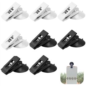 WENRERO 8 PCS Pinces à Ventouse pour Voiture Pince à Cartes avec Ventouse Pare-Brise Porte-Billets Support Ticket Pare Brise pou