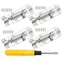 SPEACOUR 4 PCS 3 Pouces Loquet Porte en Acier Inoxydable Verrou Targette Porte Verrous de Porte Coulissants avec 24 Vis et Tourn