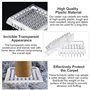SPEACOUR 8 PCS Protecteurs de Tapis à Pointes en Silicone Souple Protection Pied de Chaise Antidérapant Tampon de Meuble Transpa
