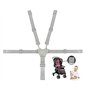 FIGFYOU Ceinture De Sécurité De Siège D'enfant 5 Points Gris Harnais Cinq Points Sangle de Poussette Ceinture De Harnais De Bébé