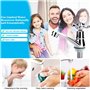 FIGFYOU Robinet Lavabo Salle de Bain en Métal, Mitigeur Lave Main G1/2 à Poignée Croisée, Robinet Eau Froide Uniquement avec Fil