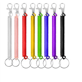 8 Pièces Porte Clés à Ressorts à Spirale