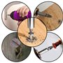 Extracteur à Vis à Tête Double,Endommagé Vis Extracteur et Retirer Kit H.S.S.1＃/2＃/3＃/4＃0＃-(5Pcs)
