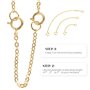 SUPVOX 3 Pcs ChaîNes Rallonges En Argent Sterling 925 Plaqué: 3cm 5cm 8cm rallonge collier - bracelet argent 925 femme, Diy Acce
