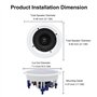 Herdio 5,25 Pouces Haut-parleurs de Plafond de Salle de Bains Blanc,Compatible avec Bluetooth(8 Ohms,300 Watts)