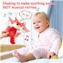 LinStyle Hochet Bebe 0 3 6 9 12 Mois, Jouet Eveil Bebe 0-12 Mois, Animal à Double Face Jouet de Peluche Hochets, Jouet Nouveau N