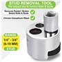 Spurtar extracteur de boulons de goujon 1/4"à 3/4" Outil de véhicule de mécanicien extracteur d'écrou pour voiture camion, 6-19m