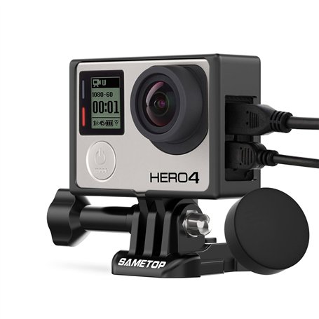 Sametop Frame Cadre Monture avec Couvercle D'objectif Compatible avec GoPro Hero 4