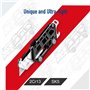 BIBURY EDC Tool, Mini Cutters avec 5 lames de remplaçables SK5, Outil de Poche avec Décapsuleur et Porte-Clés - Noir