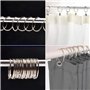 Anneaux de Livre,Anneau de Rideau,50 Pièces Métalliques Articulés de Reliure pour Cartes,Porte-clés Bricolage Classeur Rideaux A