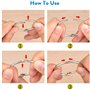Anneaux pour Rideaux,40 Pièces Anneau Rideau avec Pinces,Décoratif Métal Drapé Clip Crochets Ensemble Diamètre Intérieur de 40mm